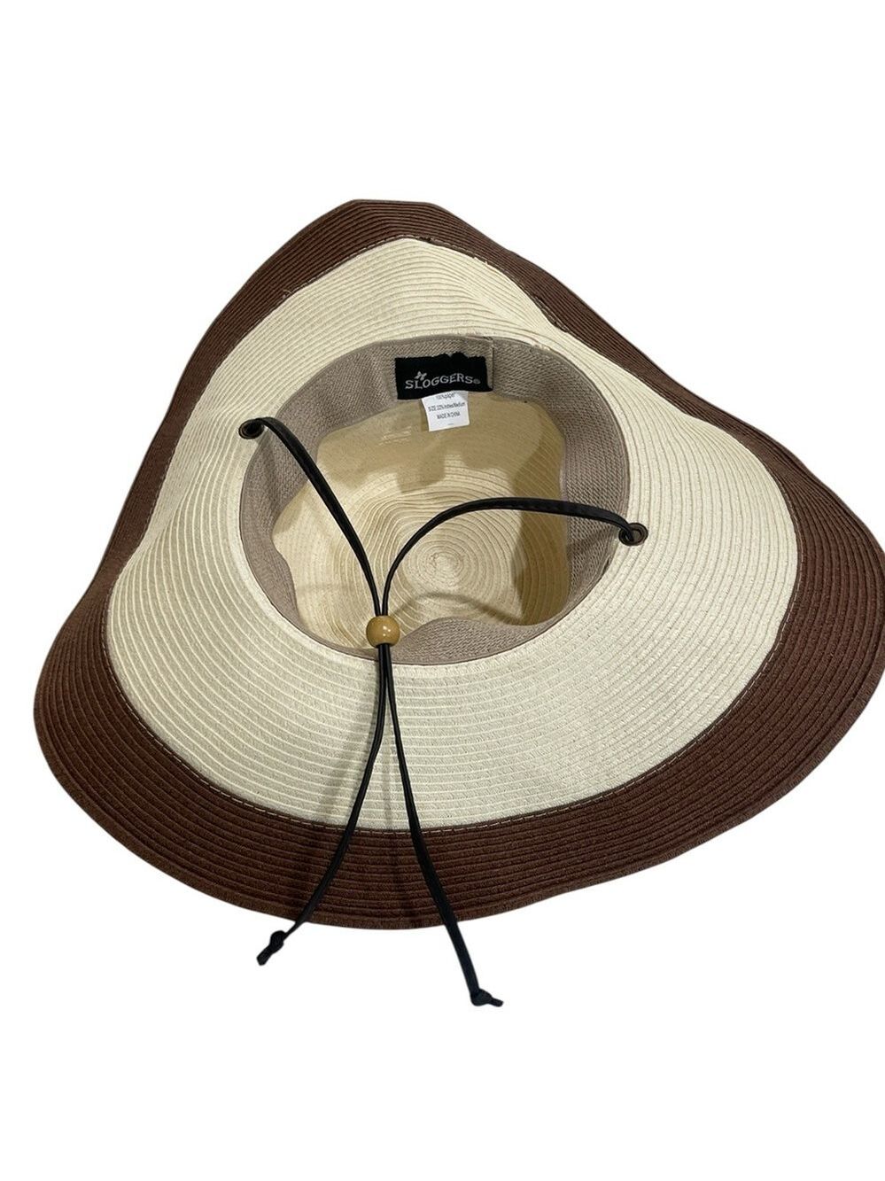 Sloggers Wide Brimmed Sun And Gardening Hat Cream Brown SZ M 22 1/2” - Picture 2 of 4